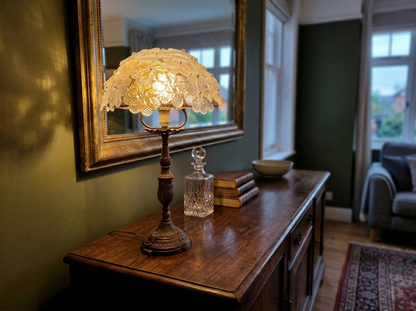 Lampe de Table en Verre de Murano et Laiton, Barovier & Toso, Roselline