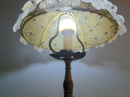 Lampe de Table en Verre de Murano et Laiton, Barovier & Toso, Roselline