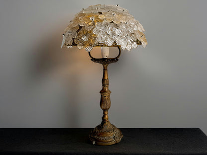 Lampe de Table en Verre de Murano et Laiton, Barovier & Toso, Roselline