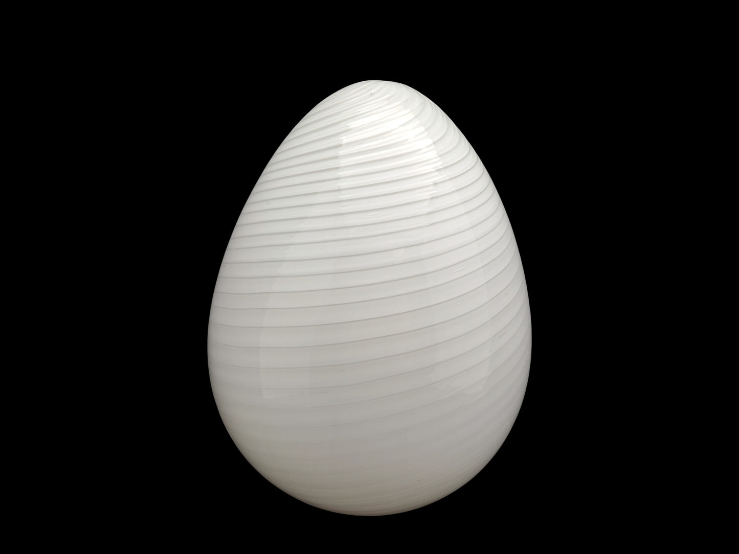 Lampada a Forma di Uovo in Vetro di Murano, Lavorazione Swirl