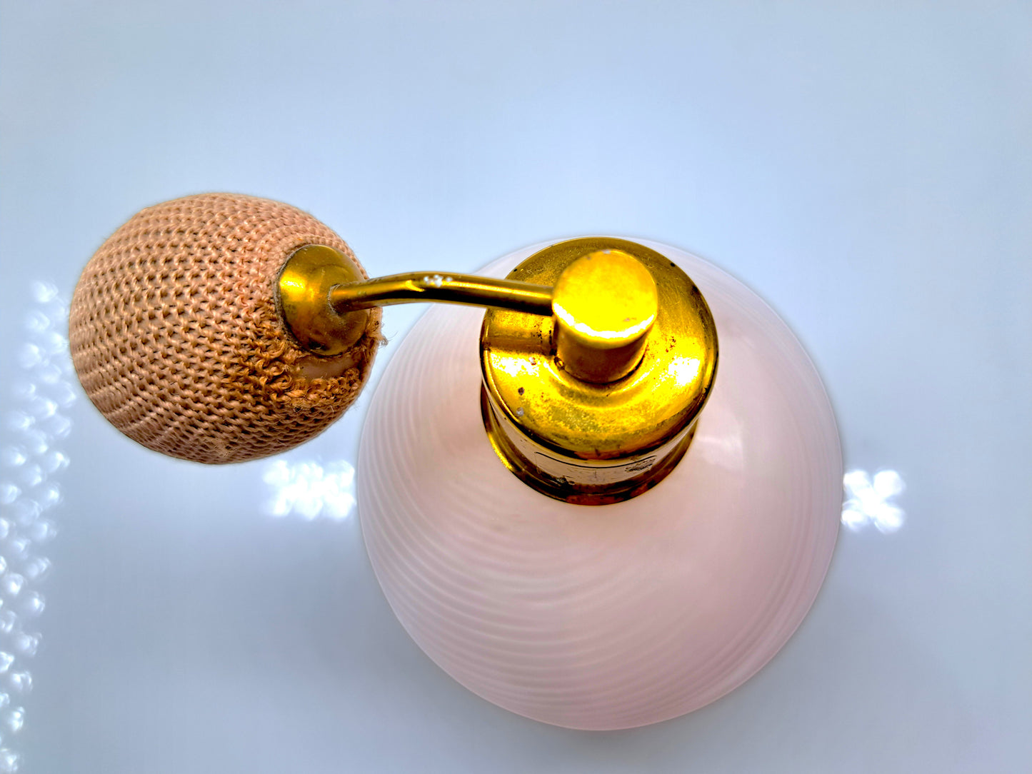 Perfume Atomizer Bottle, in Pink Murano Glass, Lip Glassworks