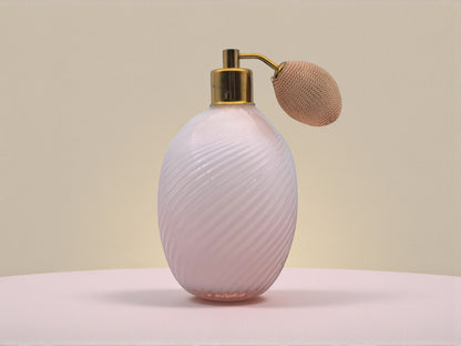 Perfume Atomizer Bottle, in Pink Murano Glass, Lip Glassworks