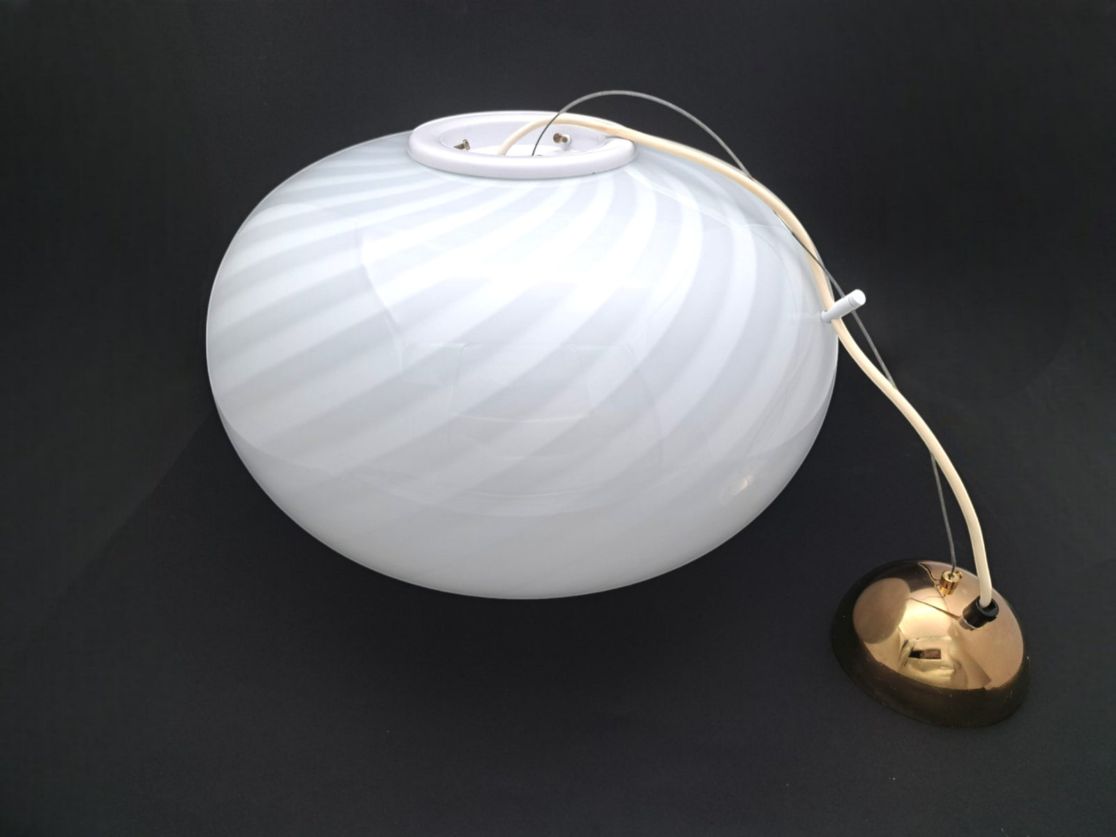 Lampada a Sospensione in Vetro di Murano, Swirl Ovale