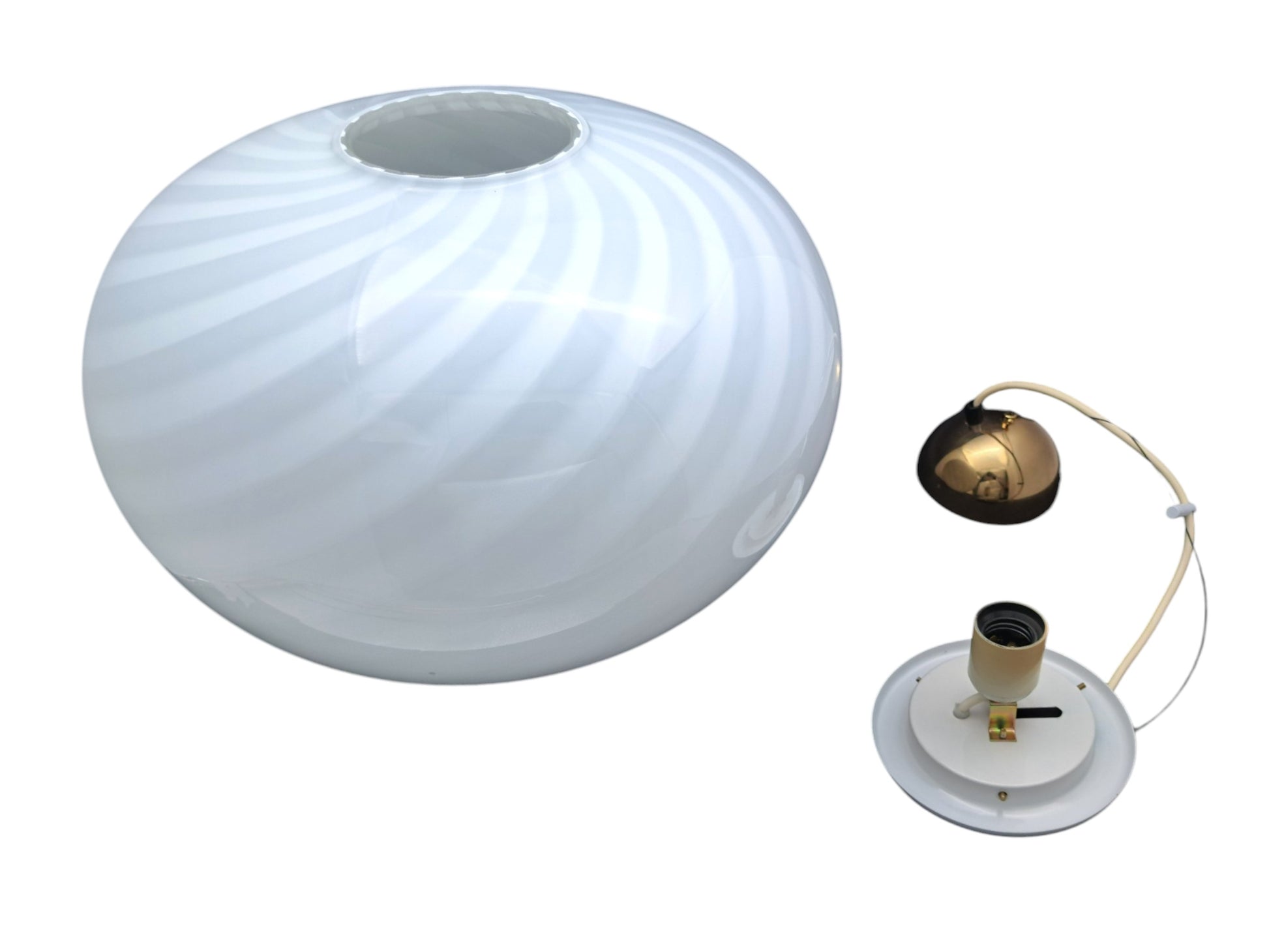 Lampada a Sospensione in Vetro di Murano, Swirl Ovale