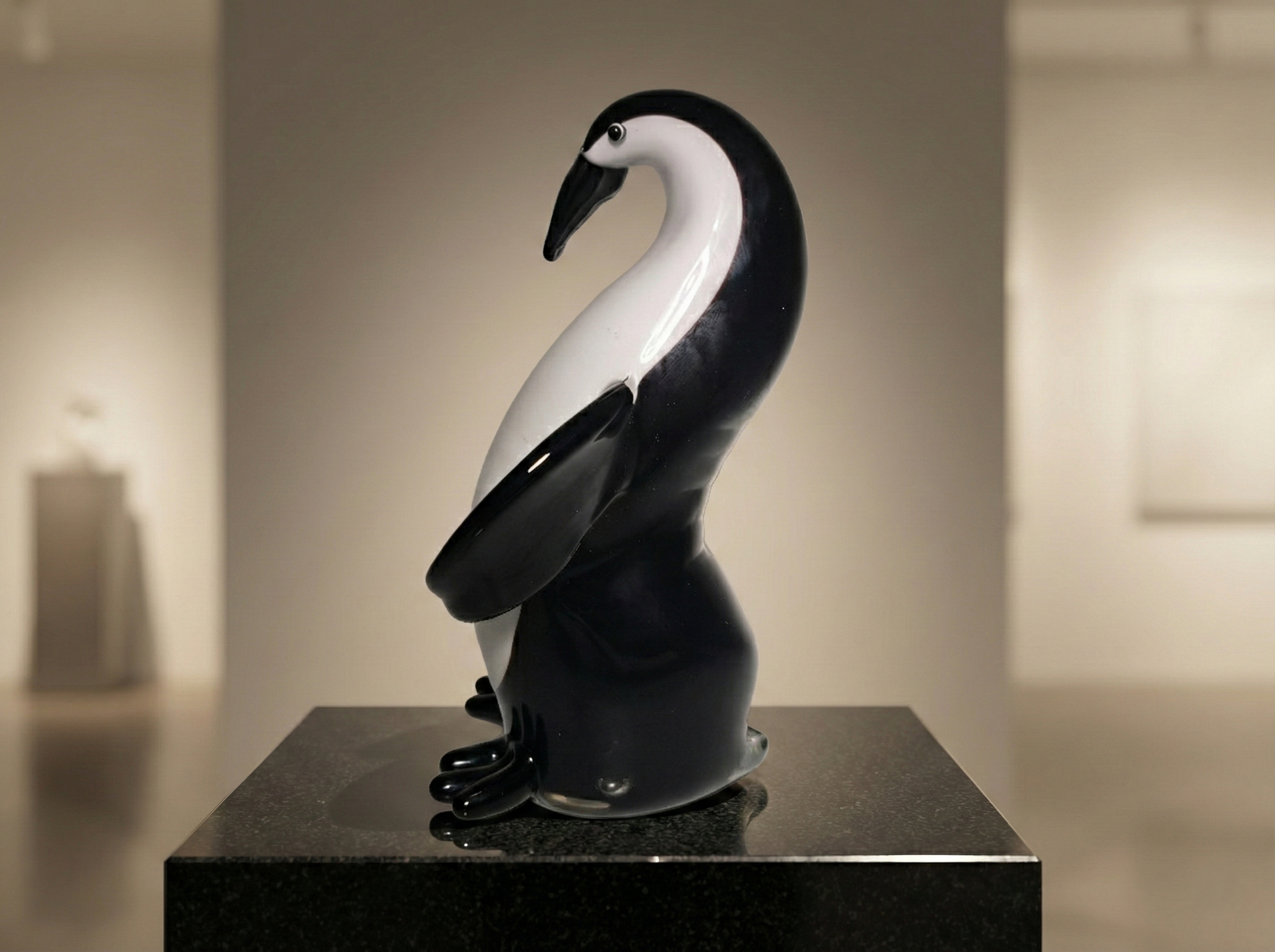 Scultura Raffigurante un Pinguino in vetro di Murano