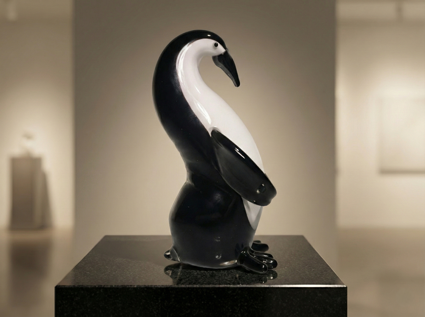 Scultura Raffigurante un Pinguino in vetro di Murano