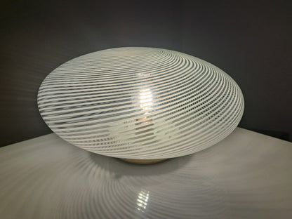 Lampada da Soffitto in Vetro di Murano, Lavorazione Filigrana