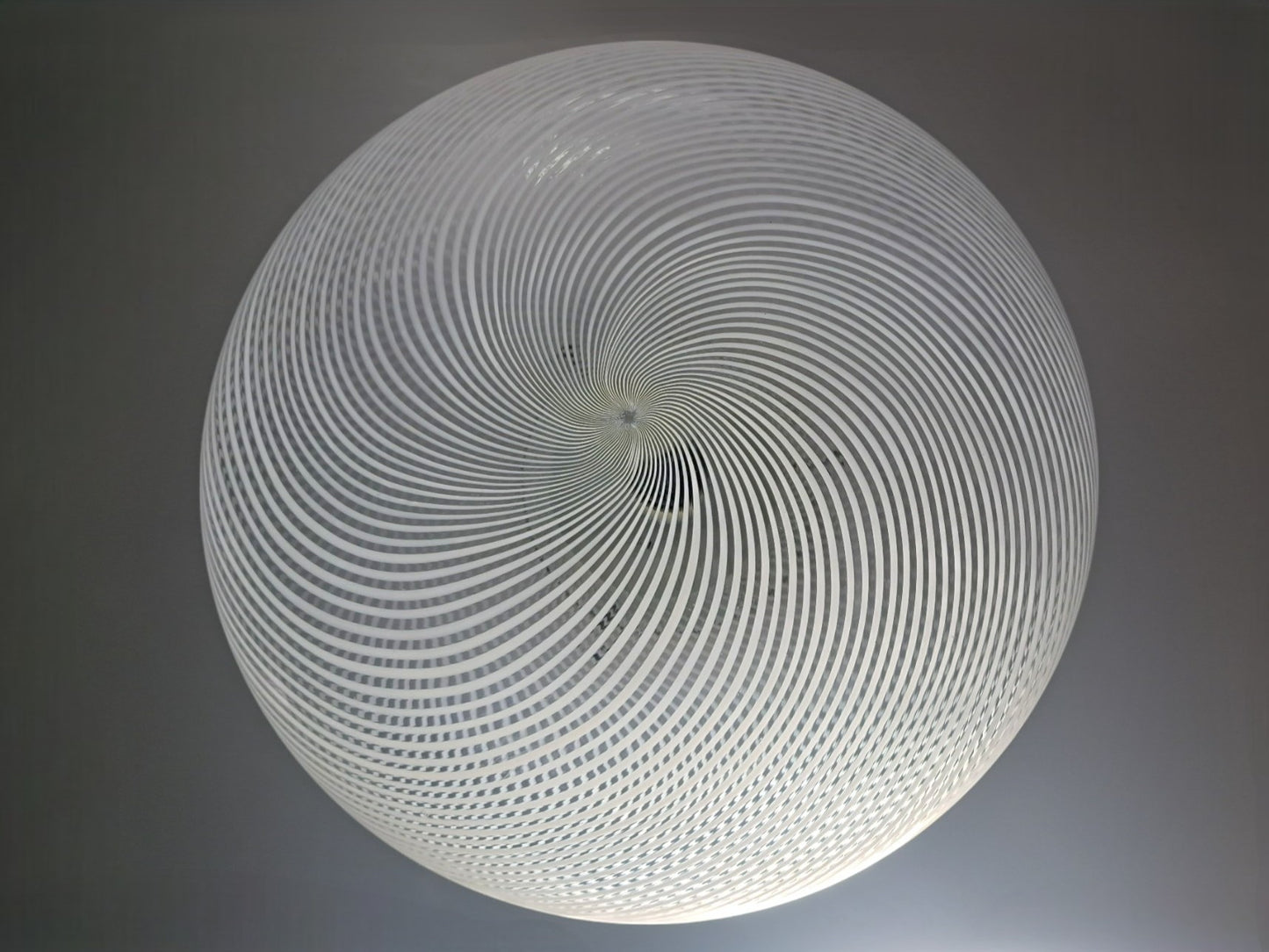 Lampada da Soffitto in Vetro di Murano, Lavorazione Filigrana