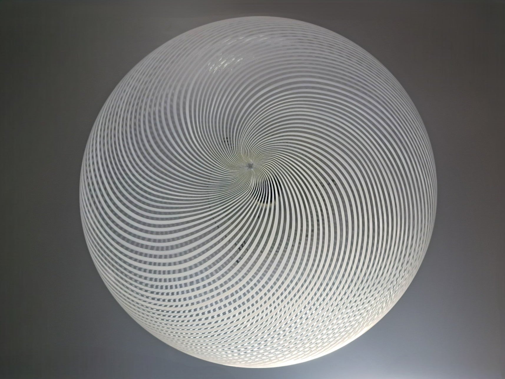 Lampada da Soffitto in Vetro di Murano, Lavorazione Filigrana