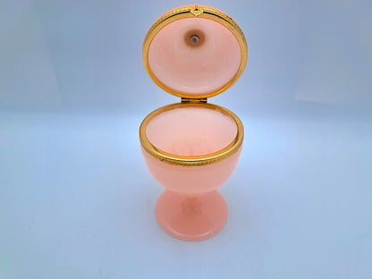 Cofanetto Portagioie Francese in Vetro Opalino Rosa