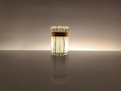 Portagioie in Stile Baccarat, Cristallo e Metallo Dorato