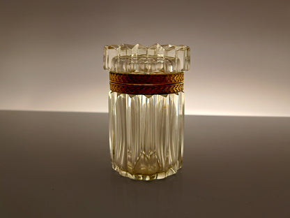 Portagioie in Stile Baccarat, Cristallo e Metallo Dorato