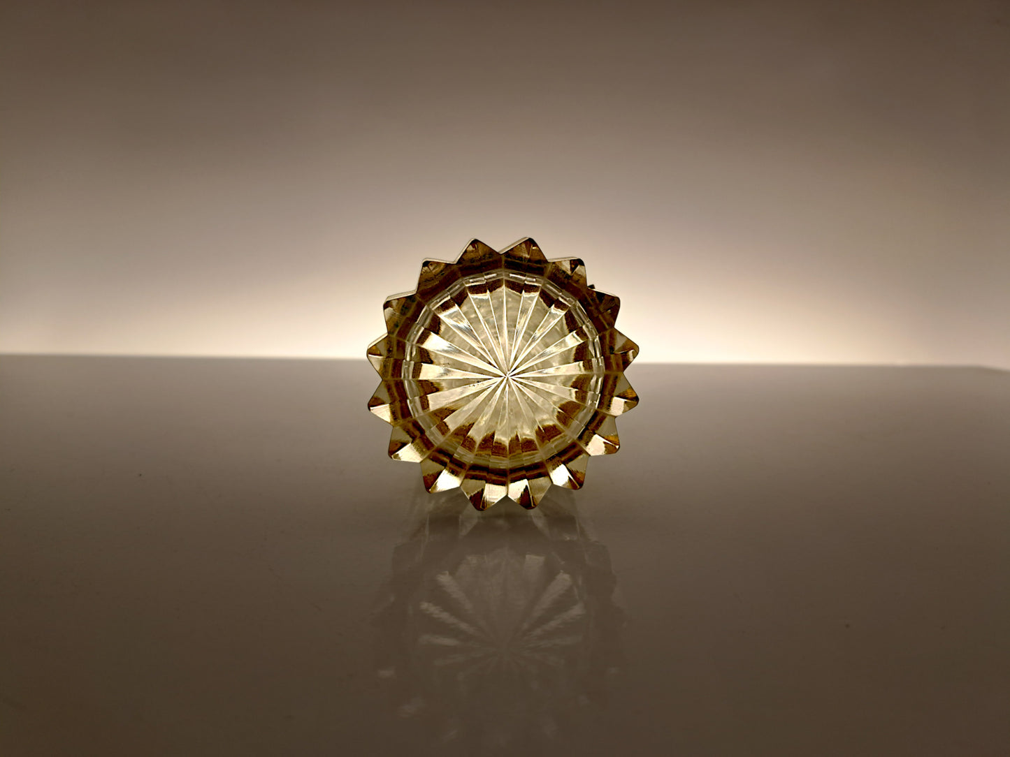 Portagioie in Stile Baccarat, Cristallo e Metallo Dorato