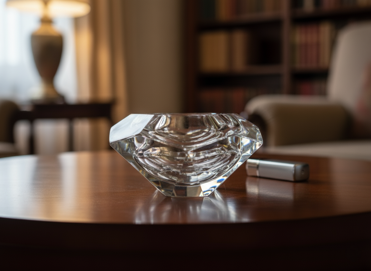 Posacenere in Vetro Trasparente di Murano, Mandruzzato