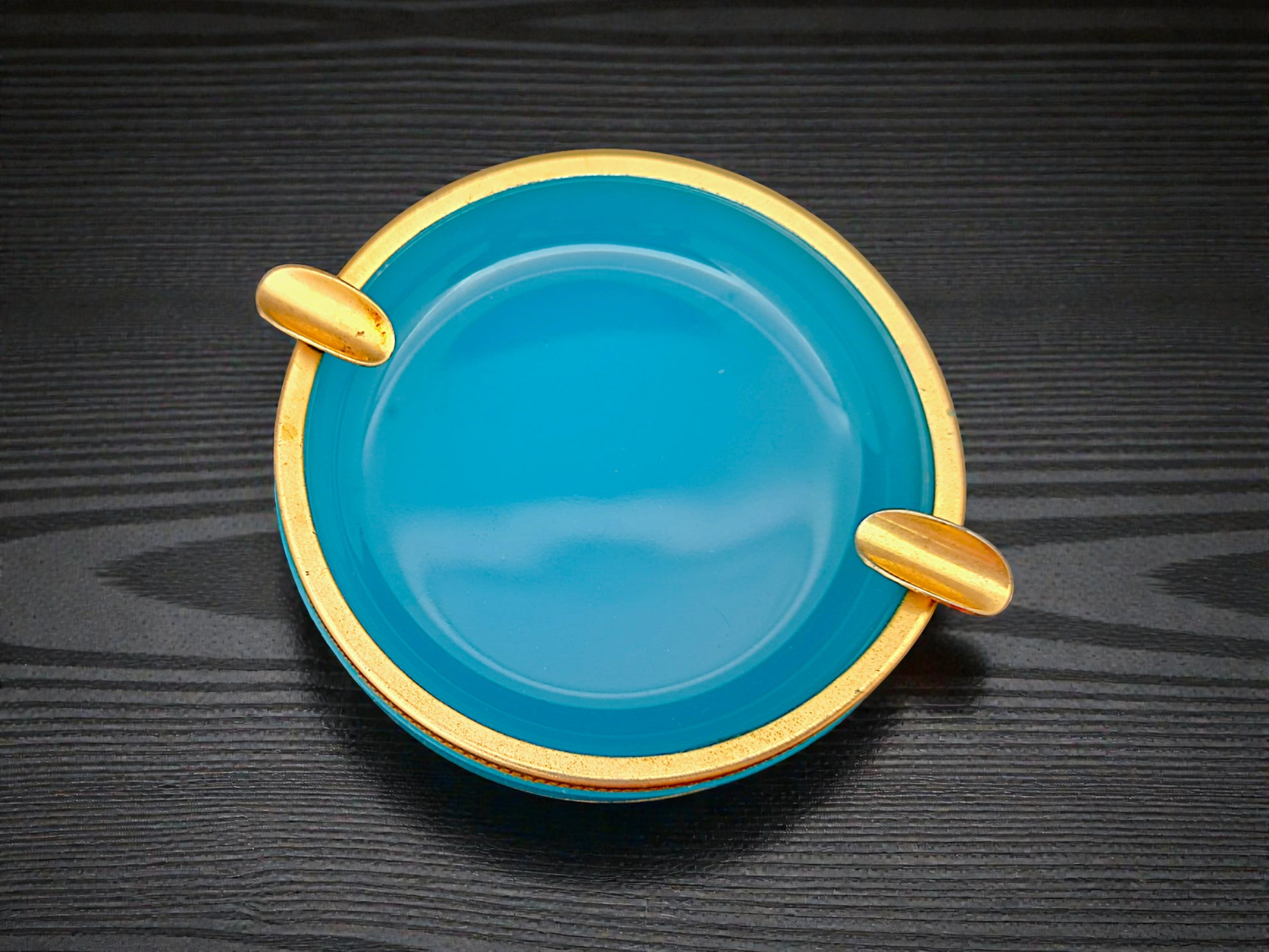 Posacenere in Vetro Opalino di Murano, Azzurro