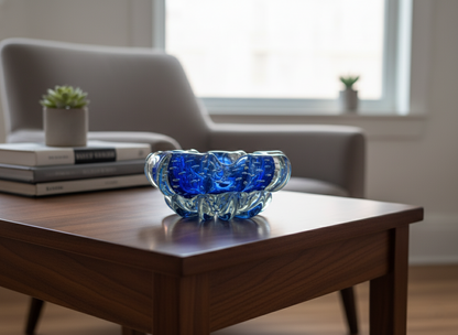 Posacenere in Vetro di Murano, Vetro Sommerso Bullicante