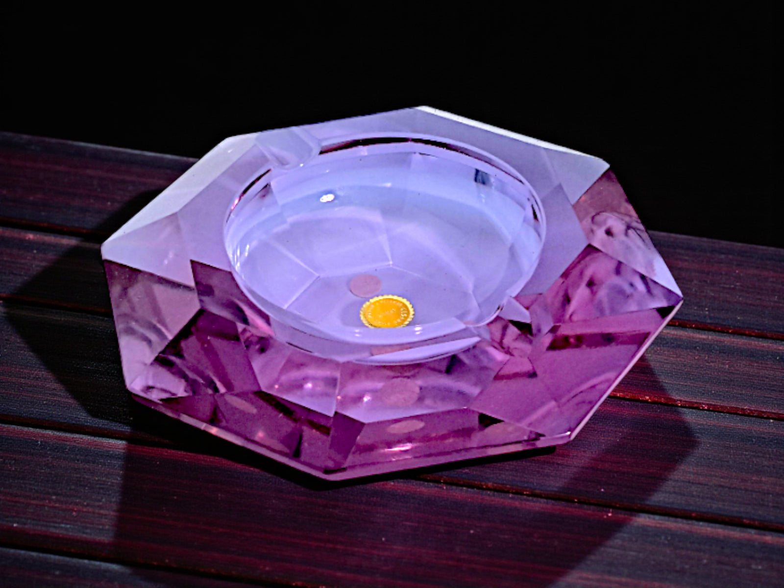 Posacenere in Vetro di Murano Alessandrite, Cesare Toso