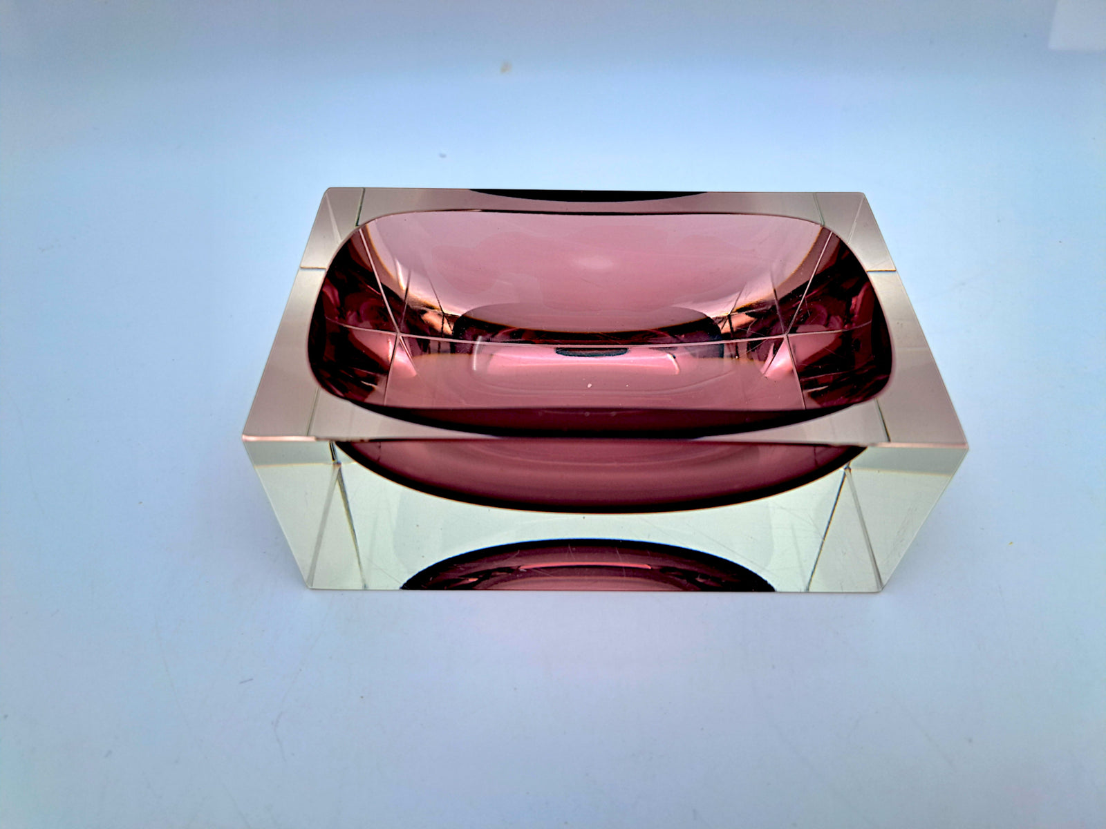 Posacenere in Vetro Sommerso Viola di Murano, Flavio Poli per Seguso