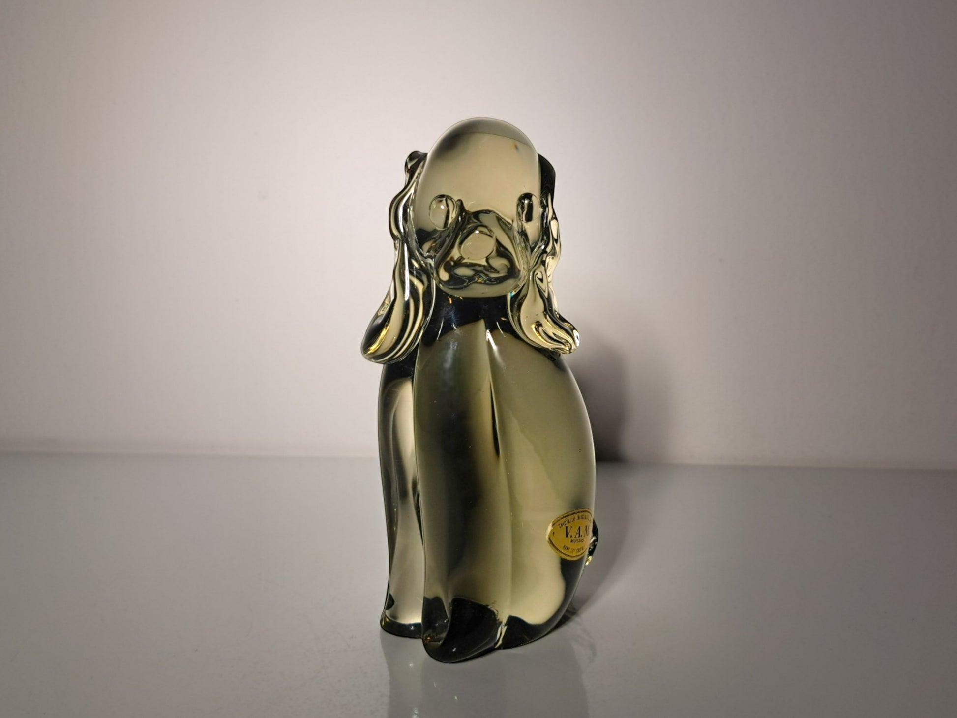 Scultura in Vetro di Murano, Raffigurante un Cocker, Vetreria V.A.M.