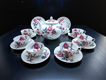 Servizio da Tè, 8 Tazze e Teiera, Jouy, Bernardaud Limoges