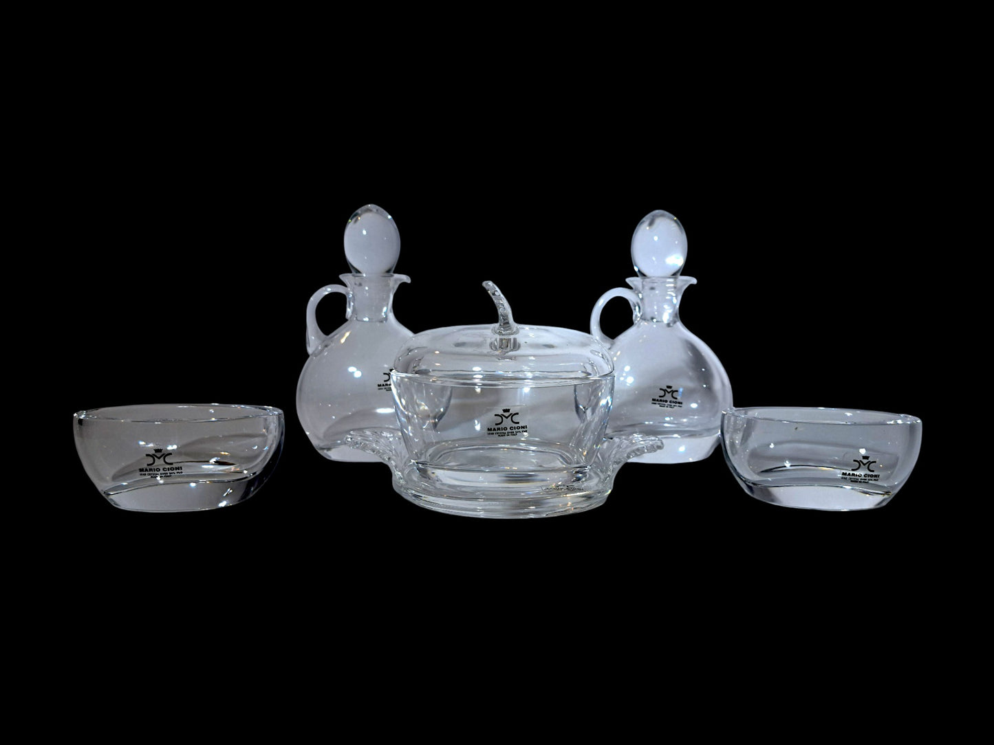 Set per Servire a Tavola in Cristallo, Mario Cioni, Firenze