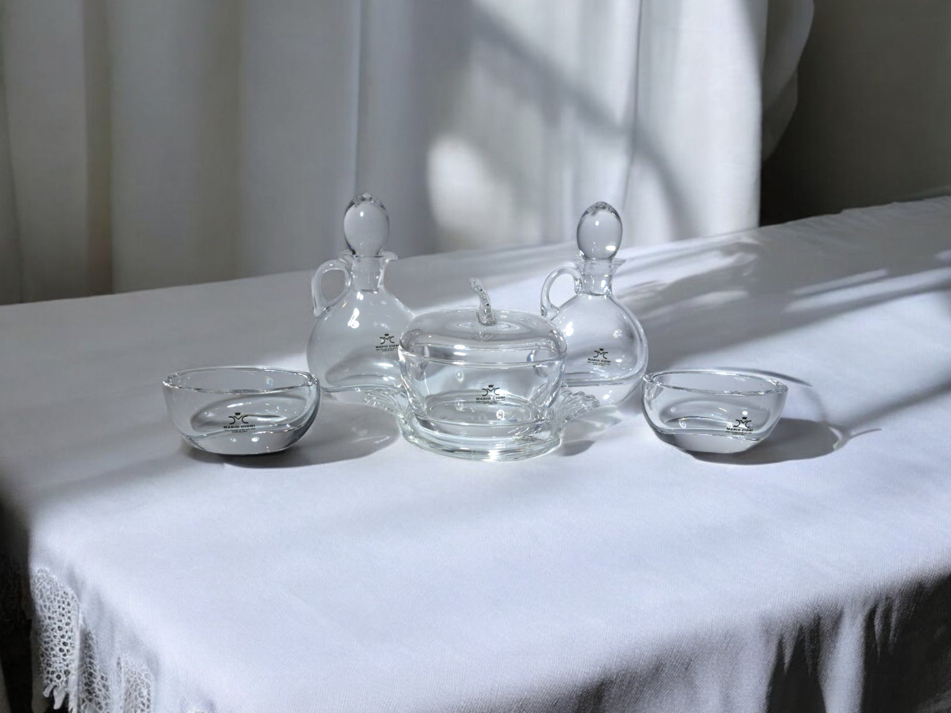 Set per Servire a Tavola in Cristallo, Mario Cioni, Firenze