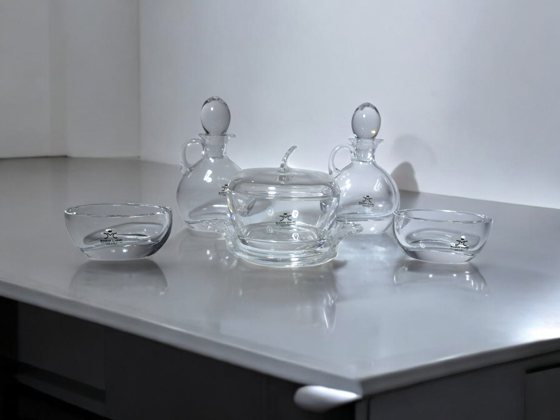Set per Servire a Tavola in Cristallo, Mario Cioni, Firenze