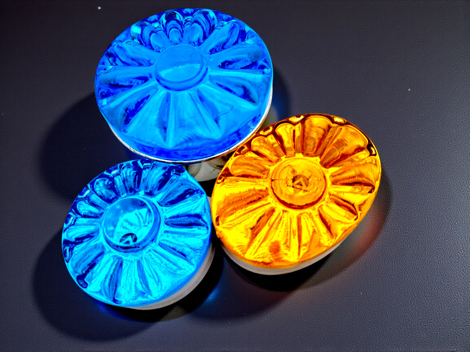 Set di 3 Scatole Portagioie in Vetro di Murano, Acquachiara