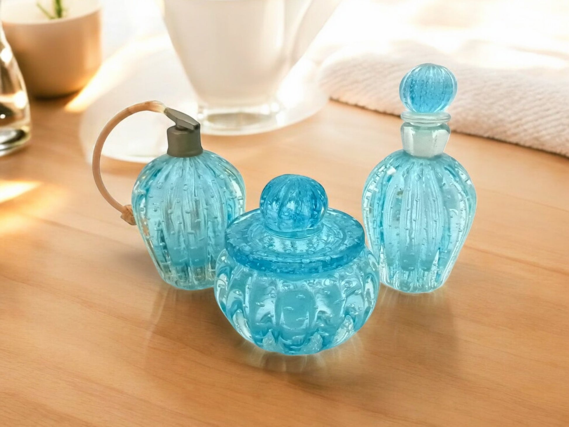 Set da Toilette in Vetro di Murano, Attr. Barovier&Toso