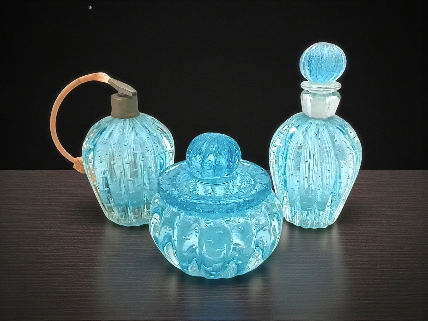 Set da Toilette in Vetro di Murano, Attr. Barovier&Toso