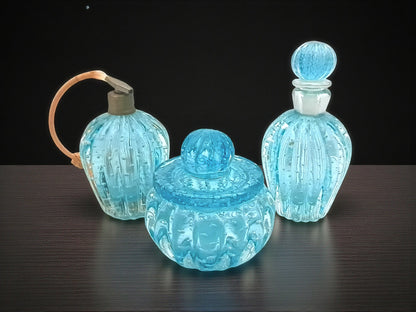 Set da Toilette in Vetro di Murano, Attr. Barovier&Toso