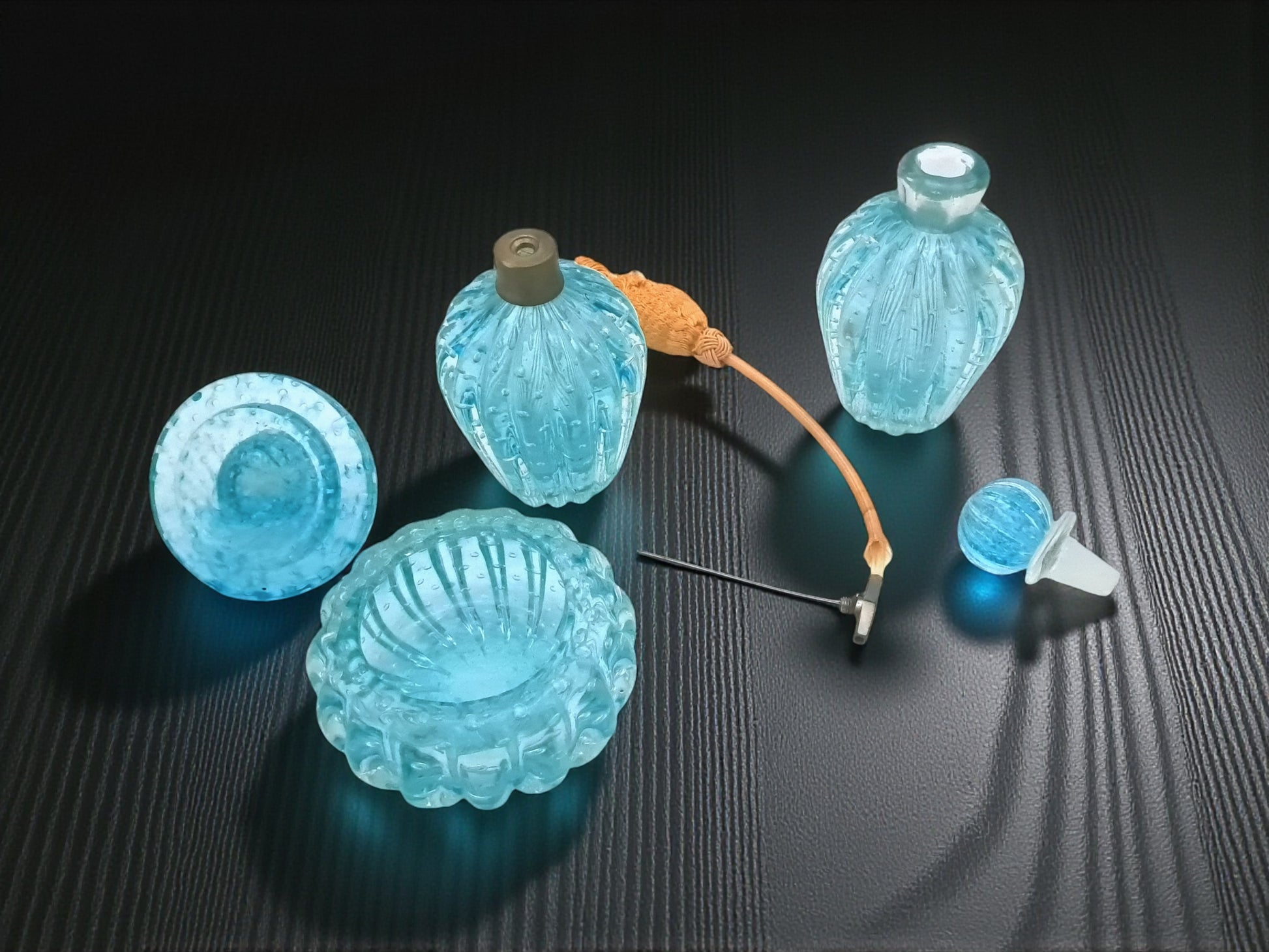 Set da Toilette in Vetro di Murano, Attr. Barovier&Toso