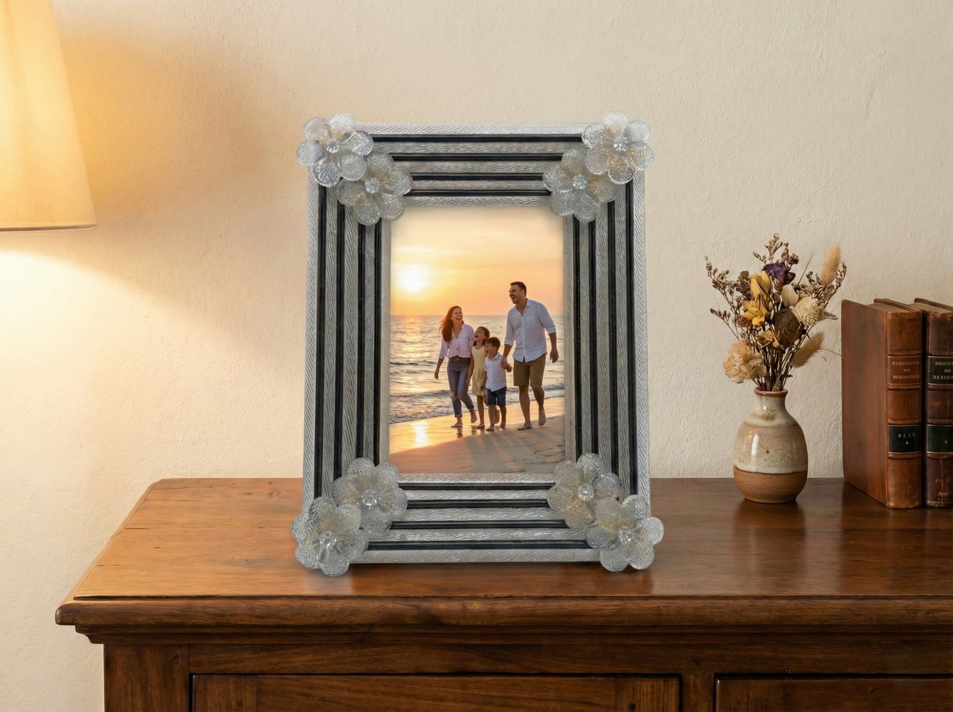 Cornice Portafoto da Tavolo in Vetro di Murano