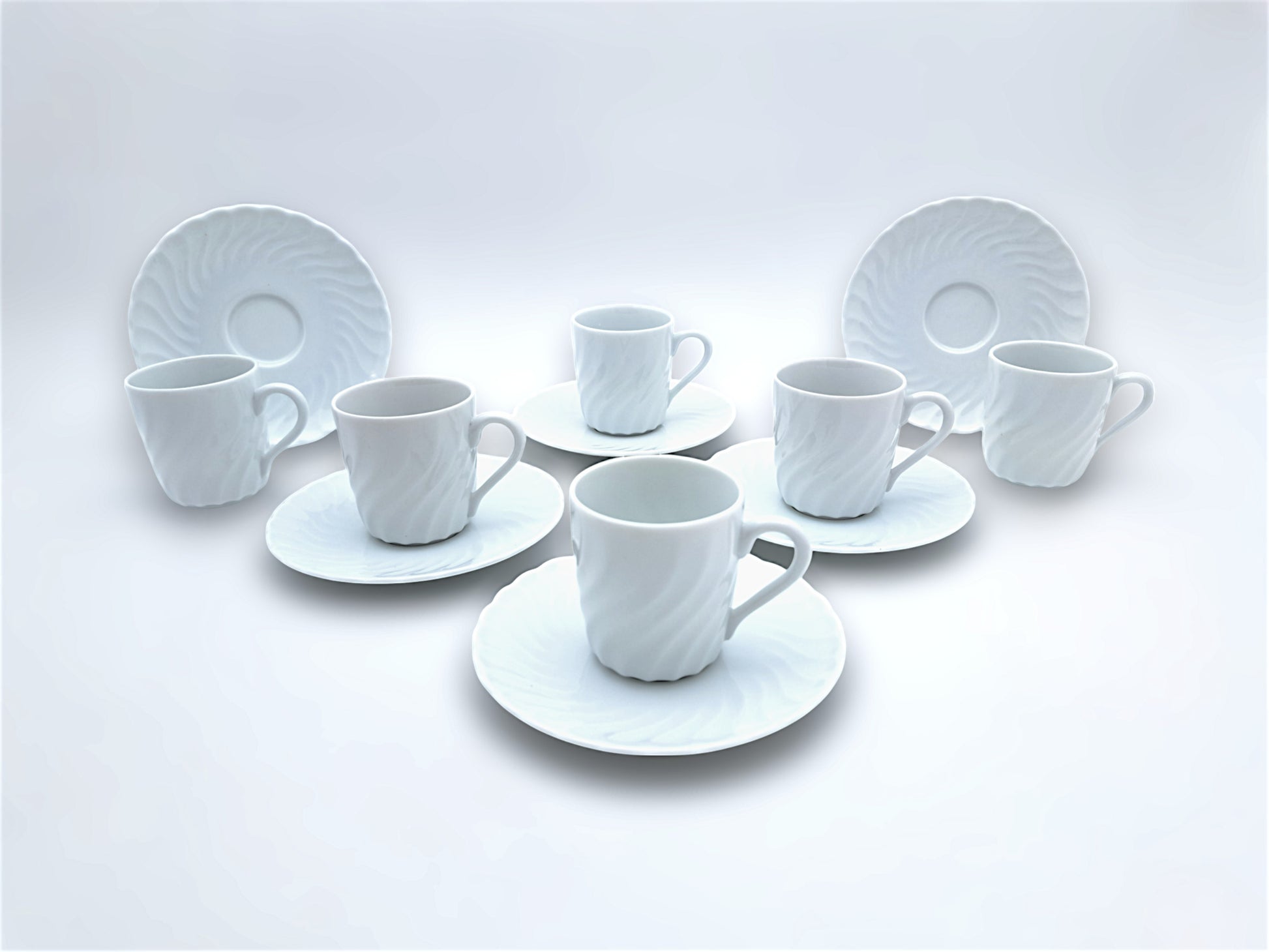 Servizio 6 Tazzine da caffè, Richard Ginori, Modello Ancona