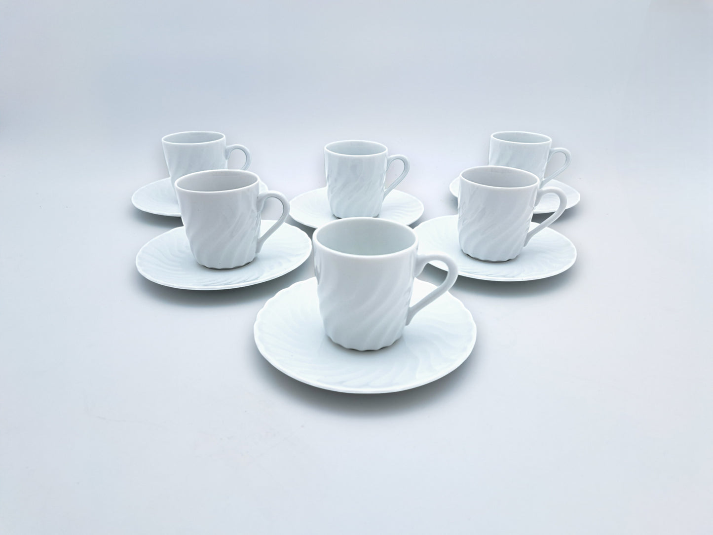 Servizio 6 Tazzine da caffè, Richard Ginori, Modello Ancona