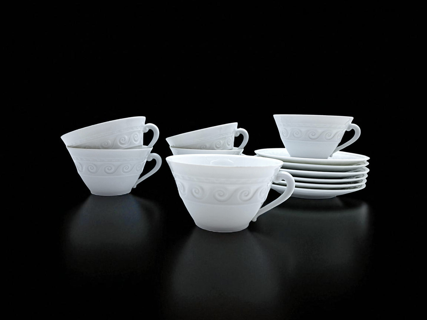 Servizio 6 Tazze da Tè, Bernardaud Limoges, Modello Louvre