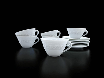 Servizio 6 Tazze da Tè, Bernardaud Limoges, Modello Louvre