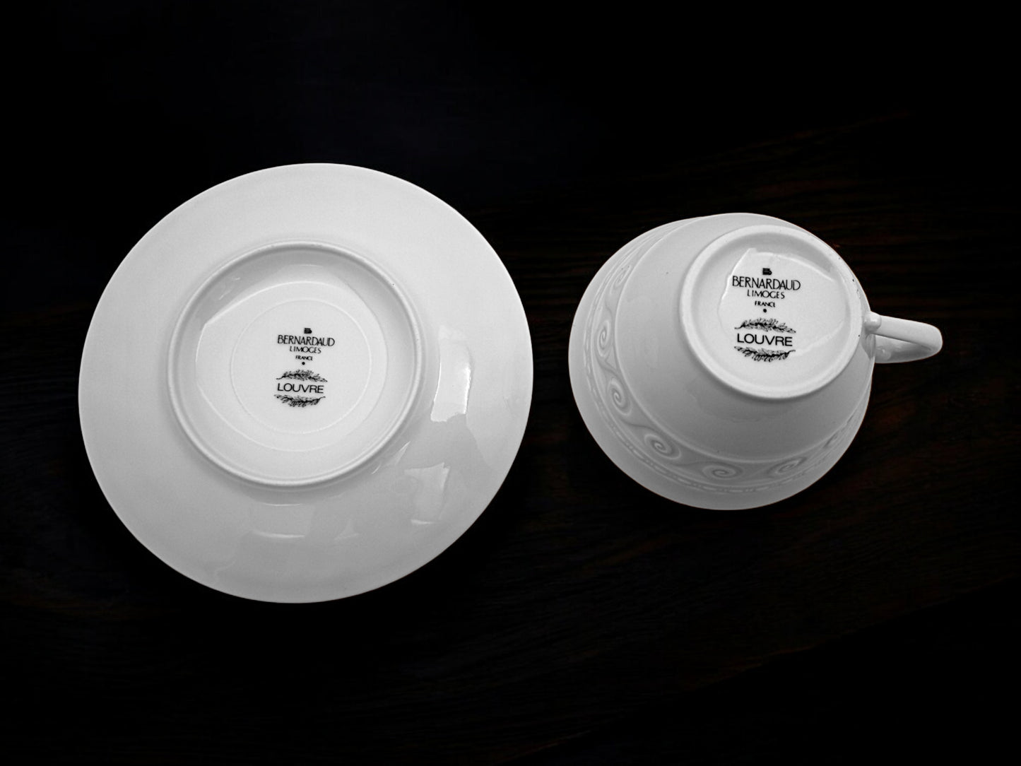 Servizio 6 Tazze da Tè, Bernardaud Limoges, Modello Louvre