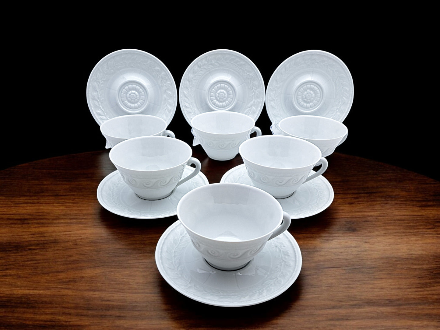 Servizio 6 Tazze da Tè, Bernardaud Limoges, Modello Louvre