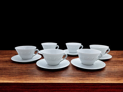 Servizio 6 Tazze da Tè, Bernardaud Limoges, Modello Louvre