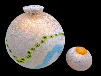 Vaso Potiche in Vetro di Murano Millefiori, La Murrina