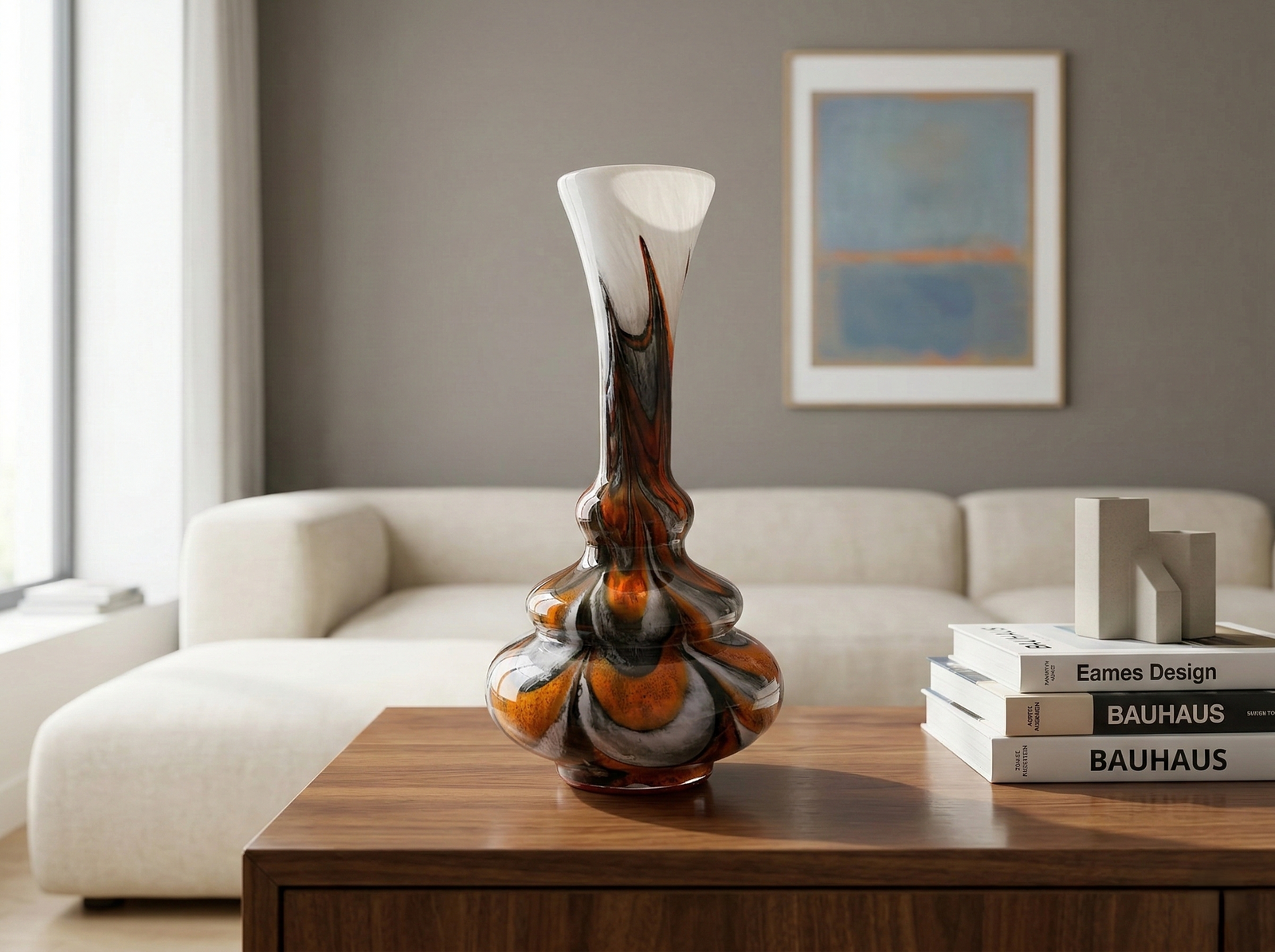 Vaso in Vetro Opalino, Opaline Florence, Carlo Moretti