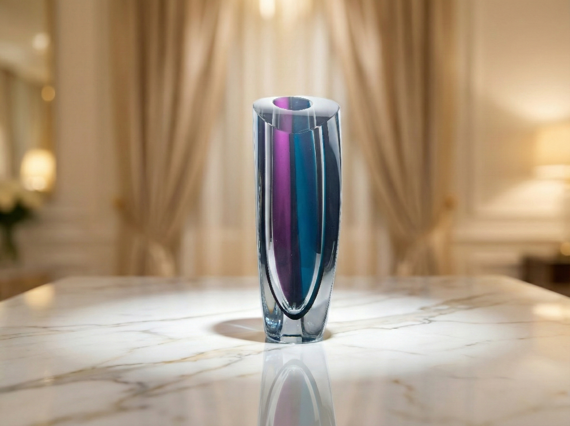 Vaso in Vetro Sommerso, Kosta Boda, Göran Wärff, Aria Lilac, 7040536