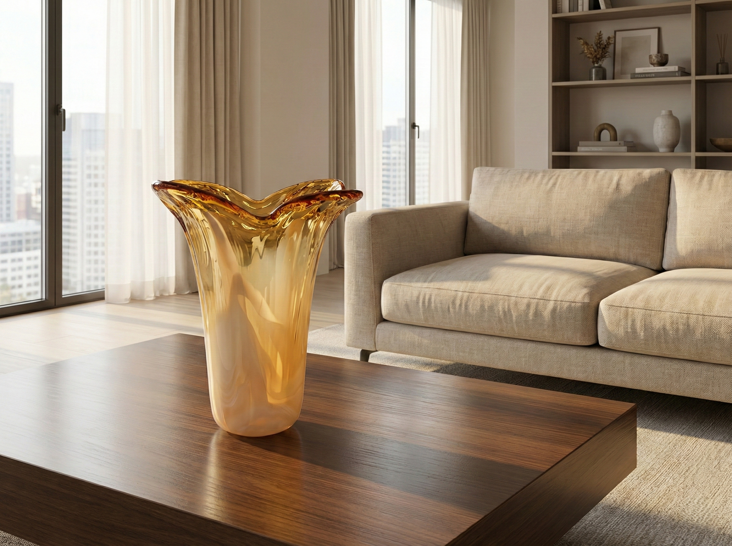 Vaso a Forma di Fiore in Vetro di Murano, La Murrina