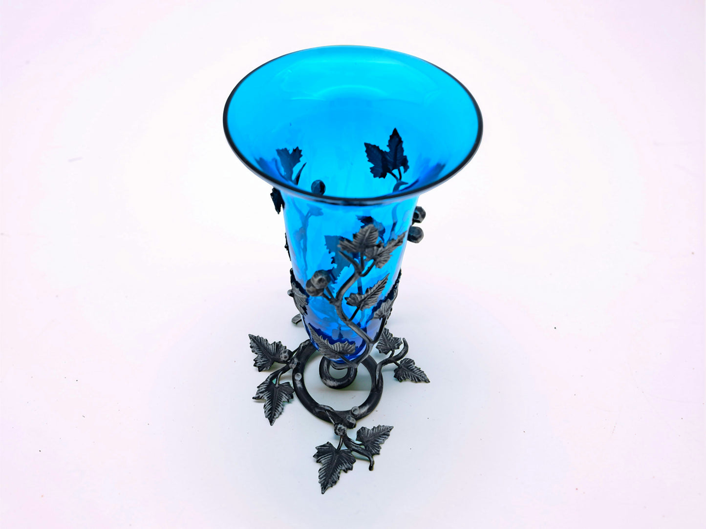 Vaso Blu in Vetro di Murano, Umberto Bellotto, Vetreria Barovier e Toso