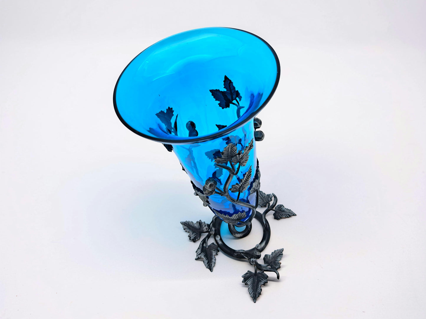 Vaso Blu in Vetro di Murano, Umberto Bellotto, Vetreria Barovier e Toso