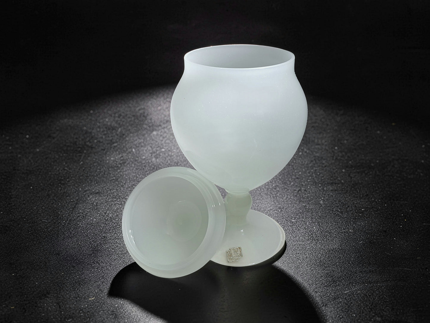 Bonbonnière in Vetro Opalino di Murano , Vincenzo Nason