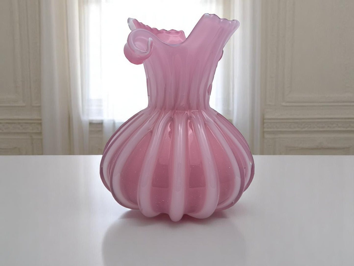 Vaso in Vetro Opalino di Murano, Seguso, Vetro Alabastro