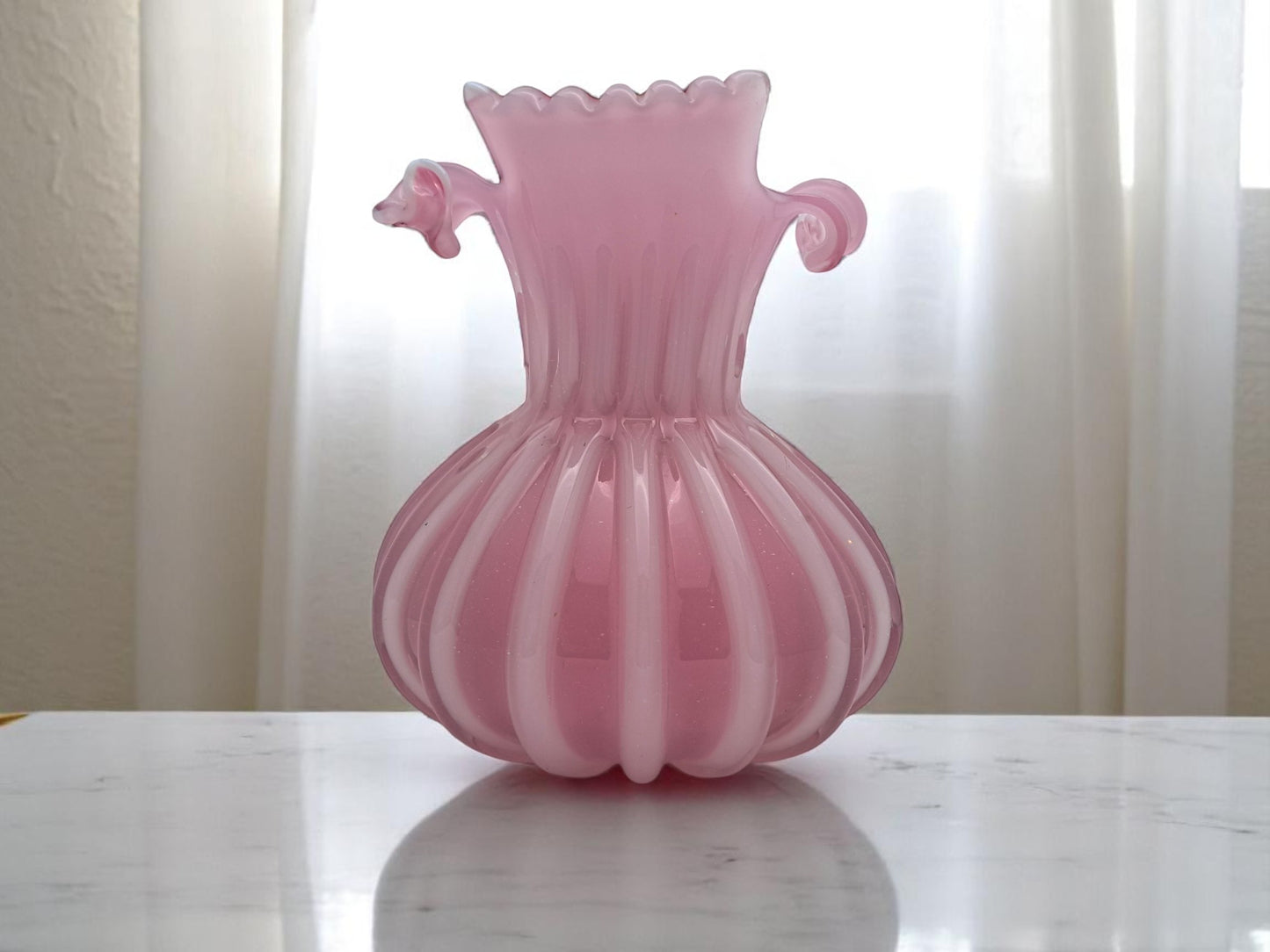 Vaso in Vetro Opalino di Murano, Seguso, Vetro Alabastro