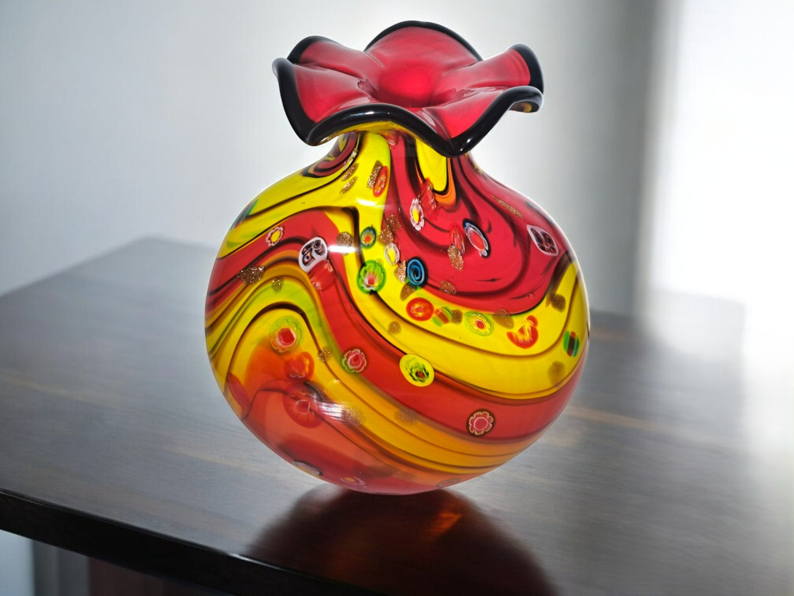 Grande Vaso in Vetro di Murano, "Toso Murano"
